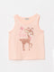 Crew Neck Printed Cotton Girl Athlete